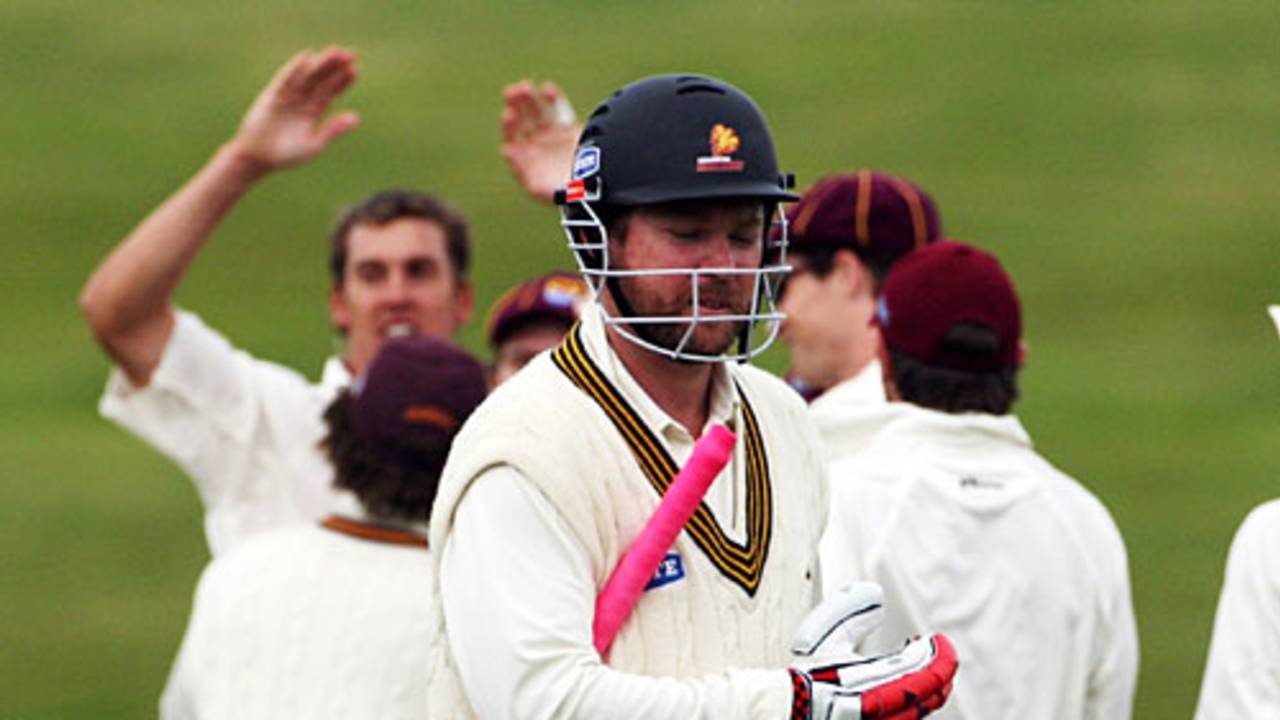 Michael Parlane was bowled by Northern Districts' Brent Arnel