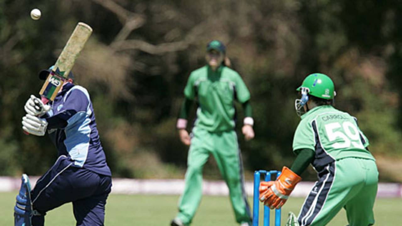 Kari Anderson flicks behind the wicket, Ireland v Scotland, ICC Women's World Cup Qualifier, Stellenbosch, February 19, 2008