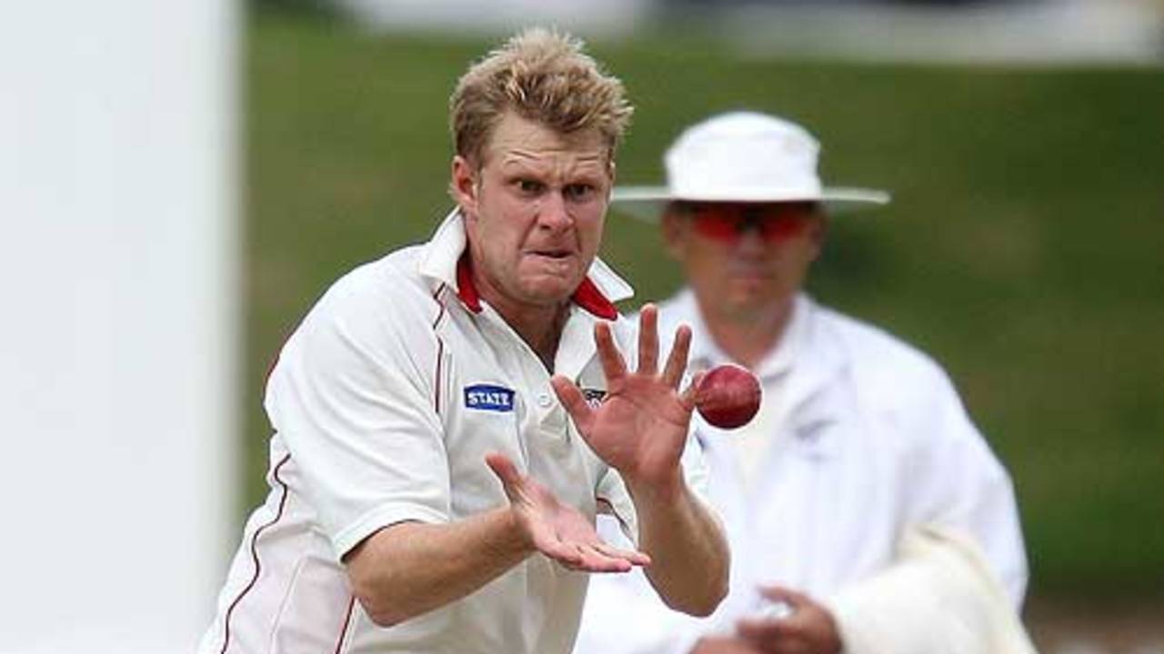 Michael Davidson took four wickets in four overs to stun Wellington, Wellington v Canterbury, State Championship final, 5th day, Wellington, April 11, 2008