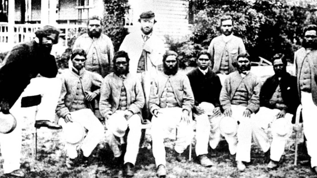 An Aboriginal side captained by Tom Wills at the MCG in 1866
