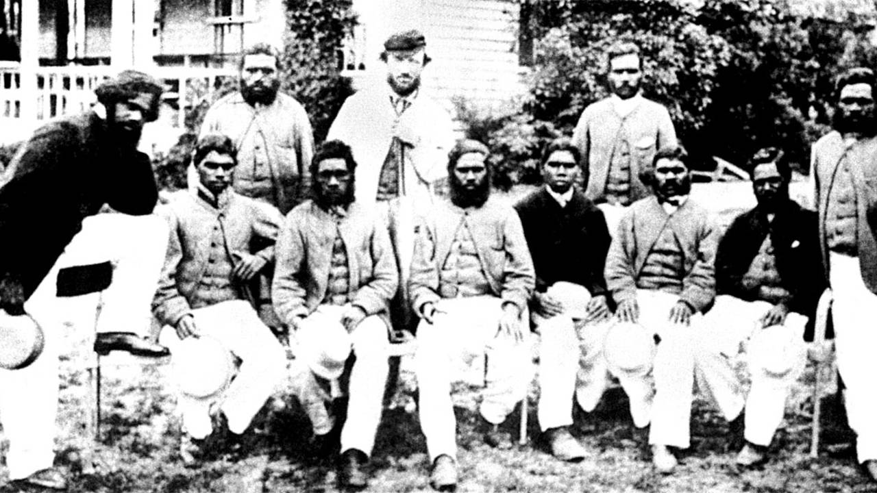 An Aboriginal side captained by Tom Wills at the MCG in 1866
