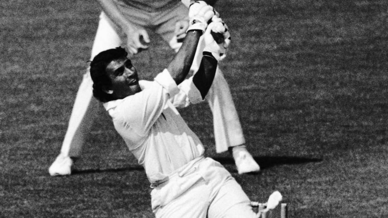 Entirely out of character - Sunil Gavaskar plays an attacking stroke during his tedious innings&nbsp;&nbsp;&bull;&nbsp;&nbsp;Getty Images