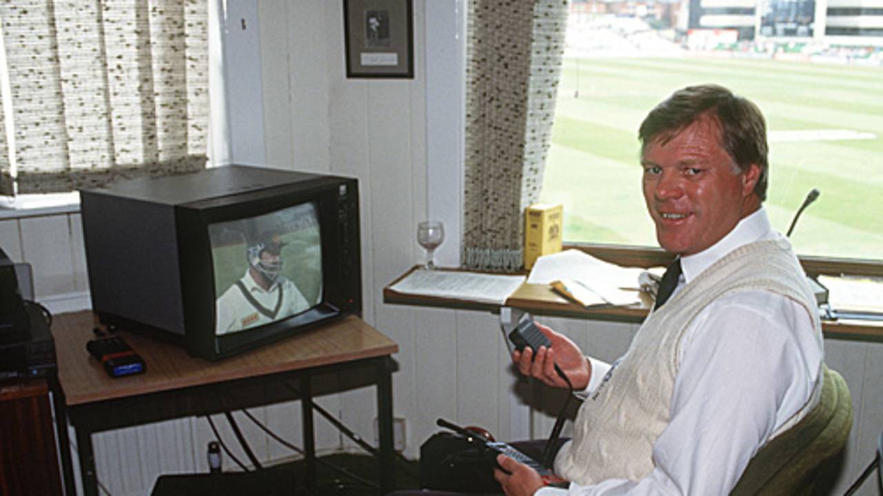 The third umpire, Barry Dudleston, England v Australia, 3rd Test, Trent Bridge, June, 1993