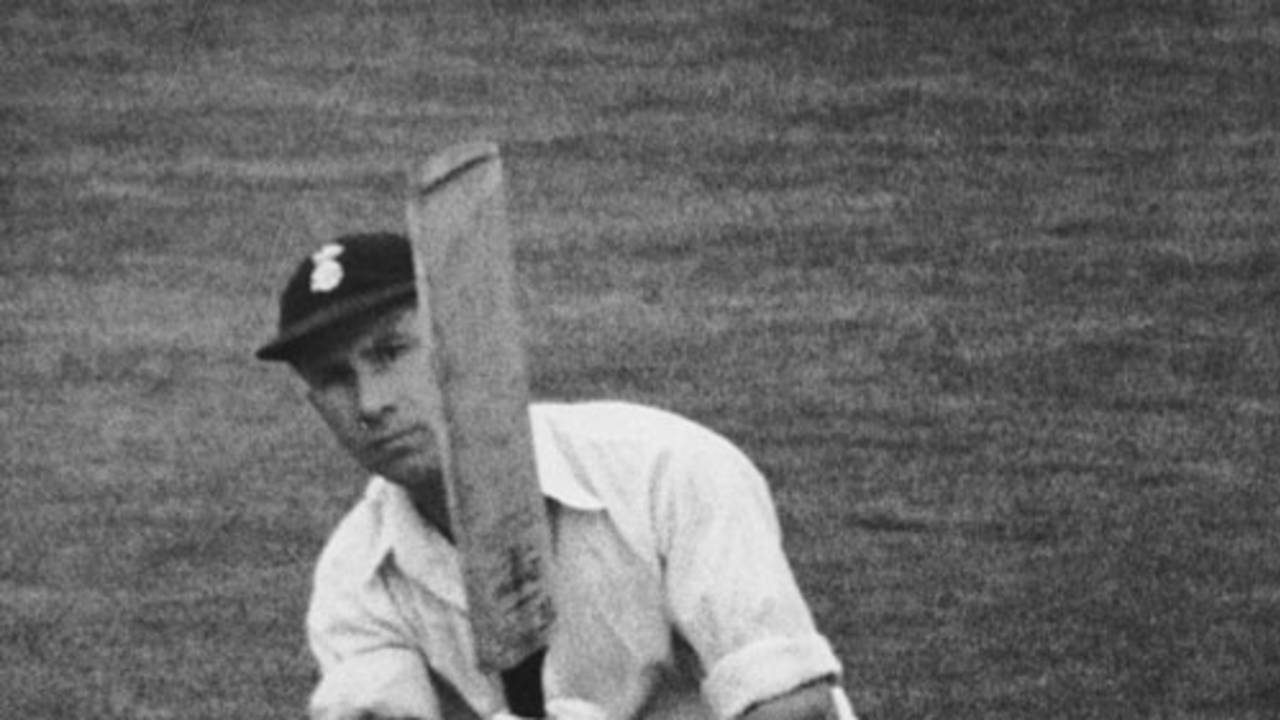 David Fletcher flicks to leg side on his way to 89, Surrey v Gloucestershire, County Championship, The Oval, 3rd day, July 16, 1954