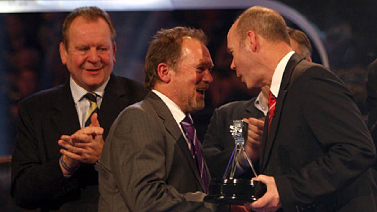 Alastair Hignell receives the Helen Rollason Award during the BBC Sport Personality of the Year Awards, Liverpool, December 14, 2008