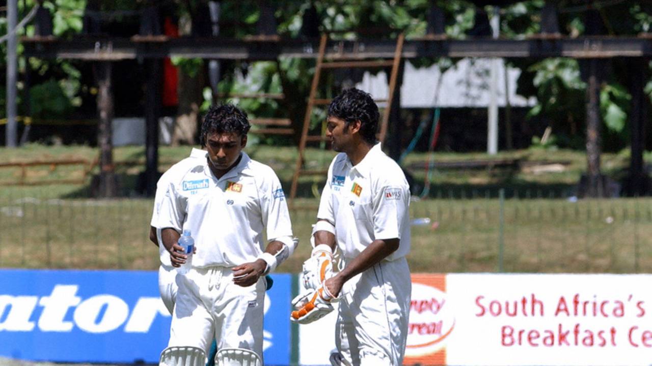 Sangakkara and Jayawardene broke the record for highest Test partnership, set by Jayasuriya and Mahanama&nbsp;&nbsp;&bull;&nbsp;&nbsp;Getty Images