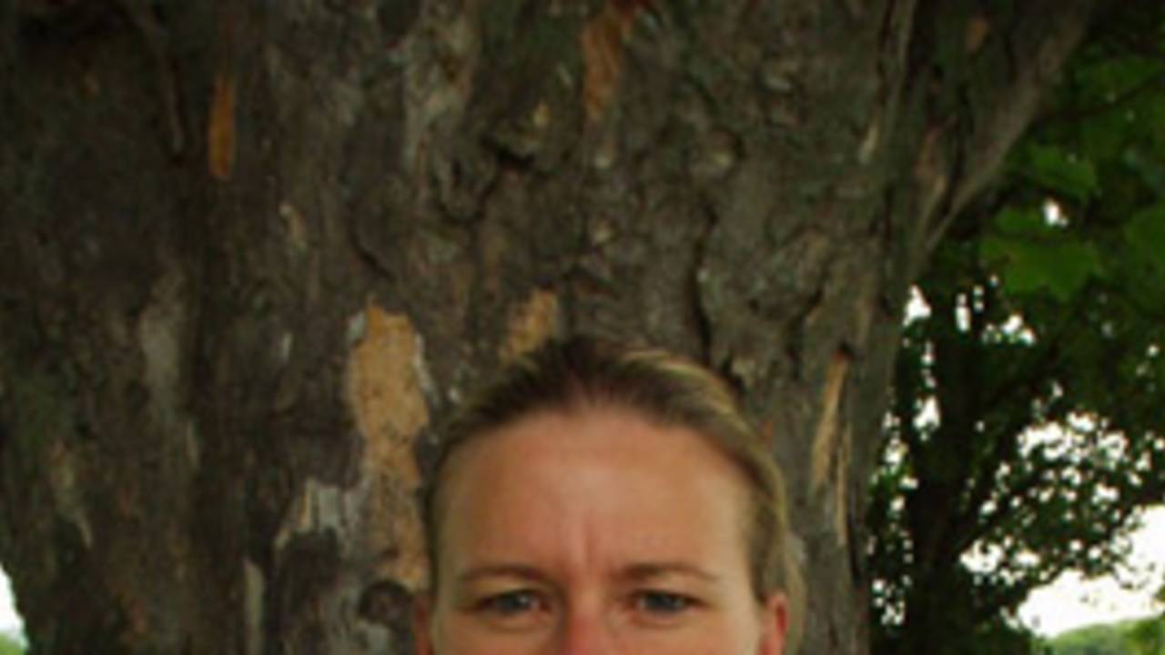 Portrait of Canterbury women's player Delwyn Brownlee, December 2001.