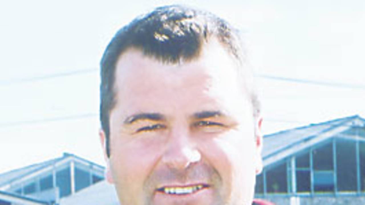 Portrait of Canterbury player Warren Wisneski, December 2001.
