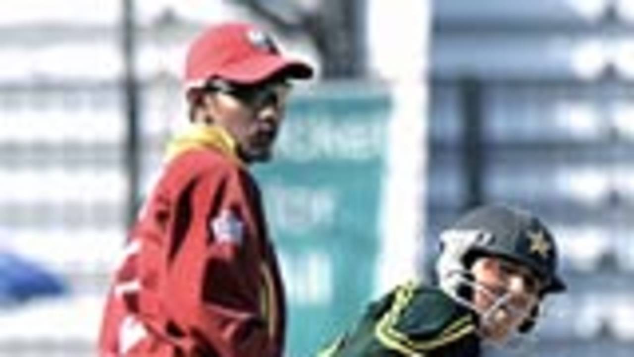 Salman Qadir on his way to 42, Pakistan v West Indies, U19 World Cup final, March 5, 2004