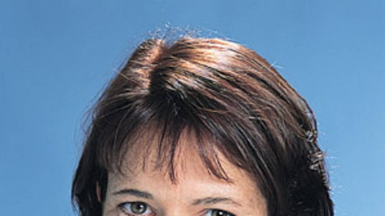Portrait of Paula Flannery - New Zealand women's player in the 2001/02 season.