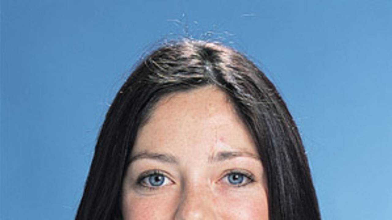 Portrait of Erin McDonald - New Zealand women's player in the 2001/02 season.
