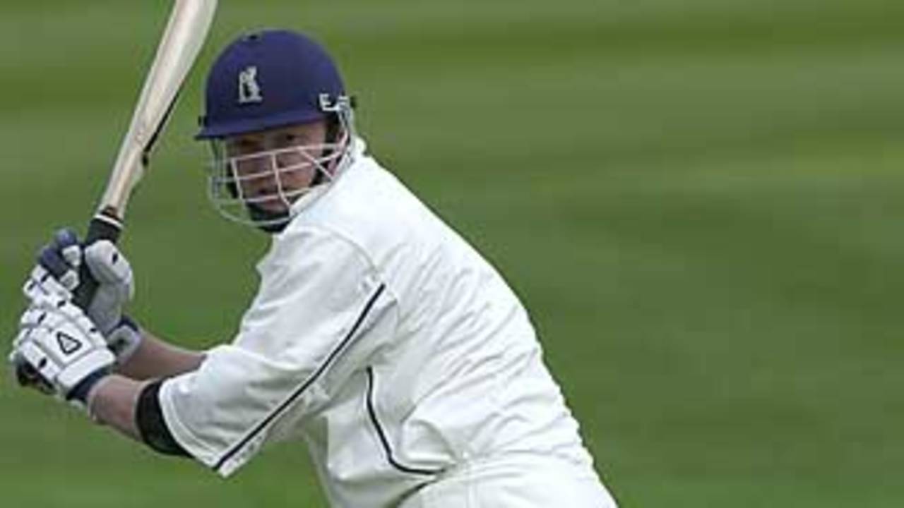 Dominic Ostler turns the ball to leg in his innings of 94