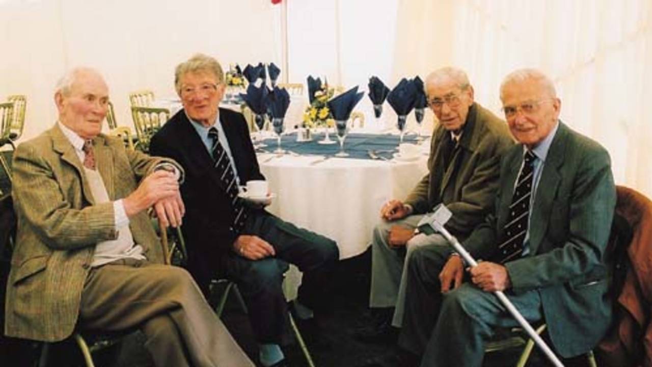 Gerry Hill, Neville Rogers, Derek Shackleton and Leo Harrison at the former Players Reunion.