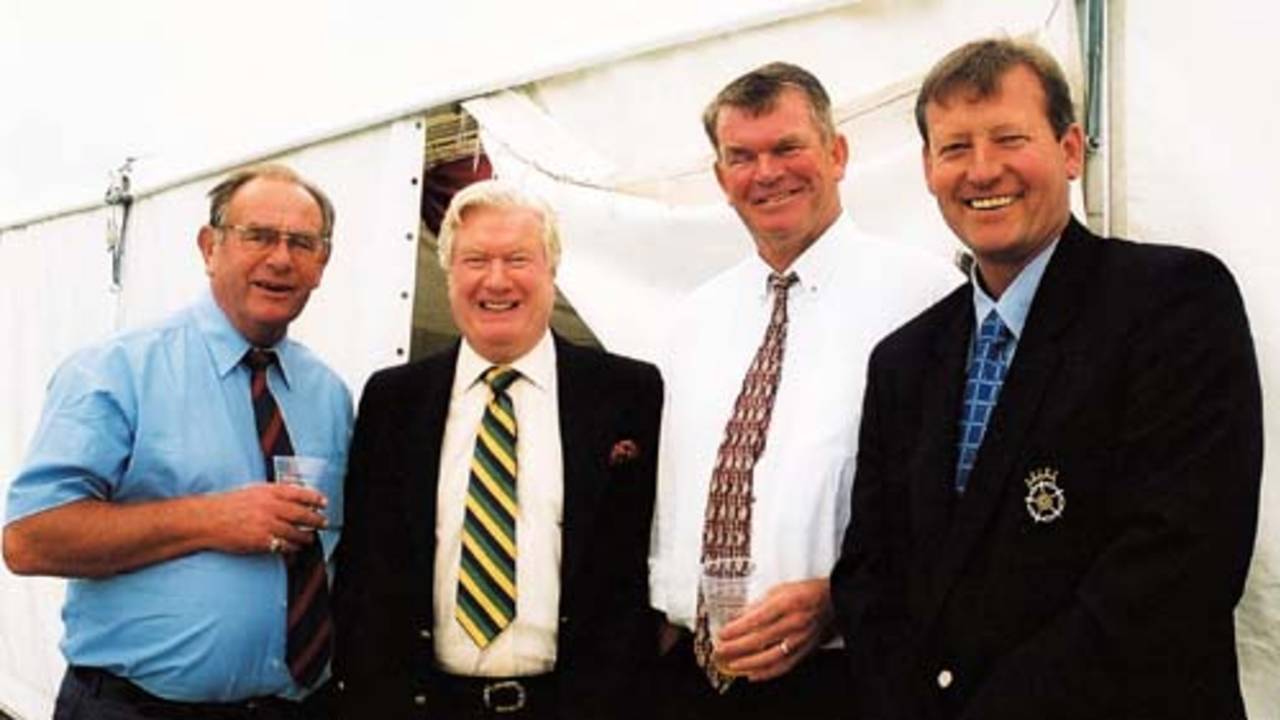 Butch White, Colin Ingleby-Mackenzie, Bob Cottam and Tim Tremlett at the former Players Reunion.