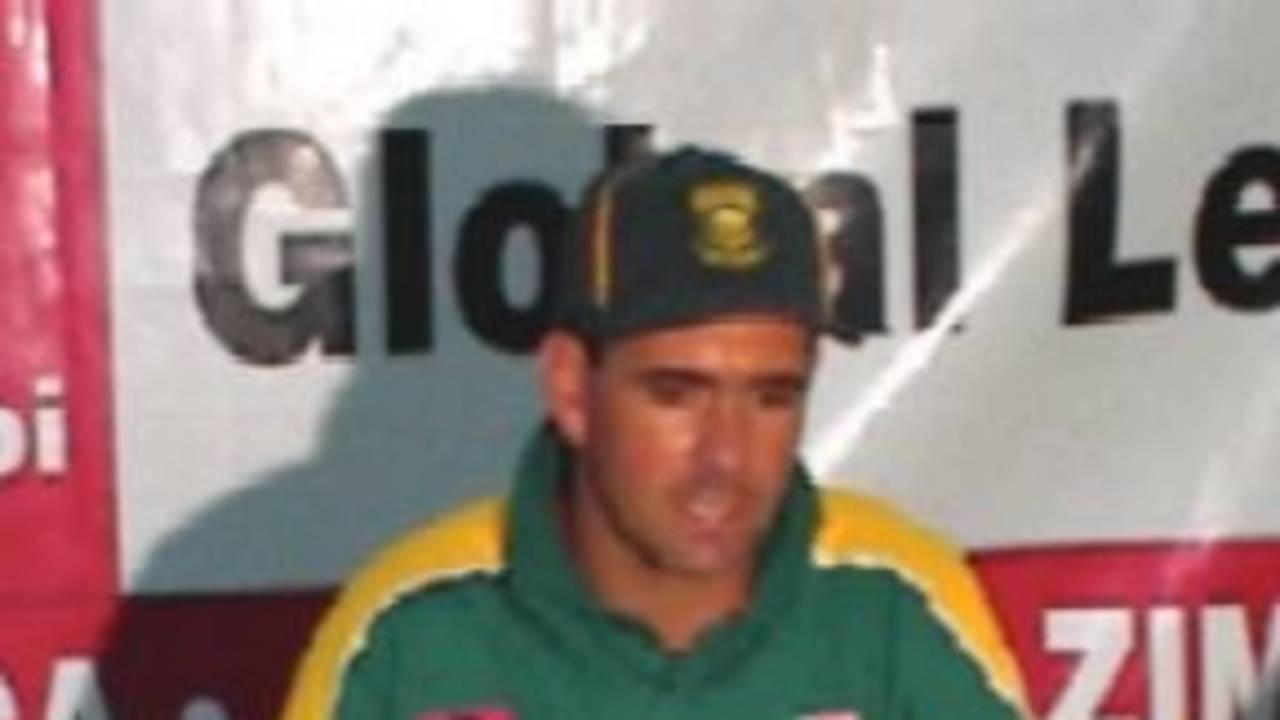 South Africa Captain Hansie Cronje reflects on his team's defeat by India