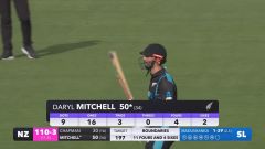 Watch - Mitchell gets to his fifty with a boundary