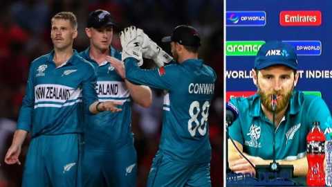 West Indies beat New Zealand West Indies won by 13 runs 26th Match Group C at Brian Lara Stadium Tarouba Trinidad