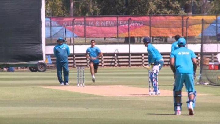 Bhuvneshwar joins India training session