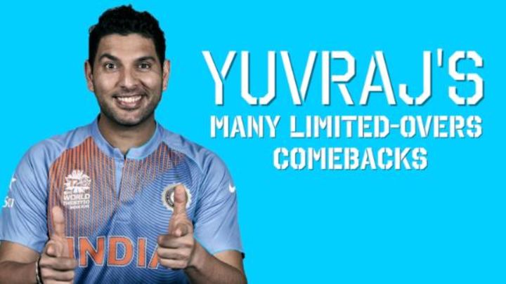 Yuvraj's many limited-overs comebacks