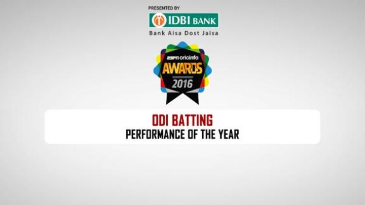 Nominees: Best ODI batting performance of 2016
