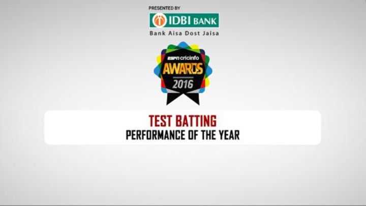 Nominees: Best Test batting performance of 2016