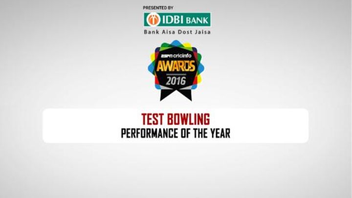 Nominees: Best Test bowling performance of 2016