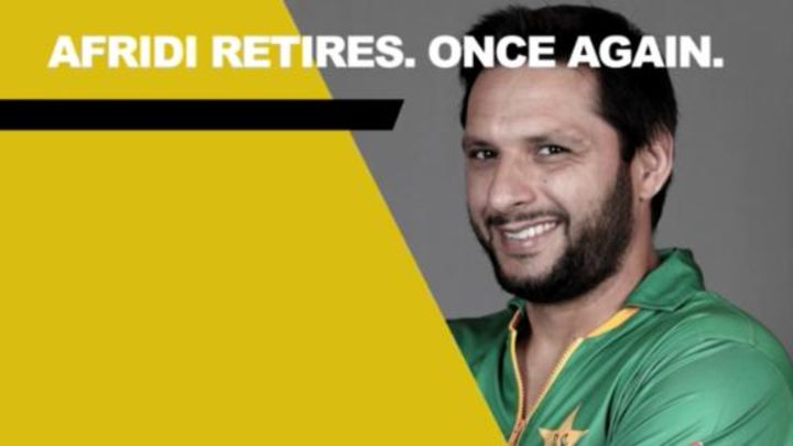 Afridi retires. Once again.