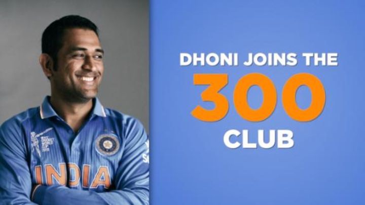 Dhoni joins the 300-ODI club