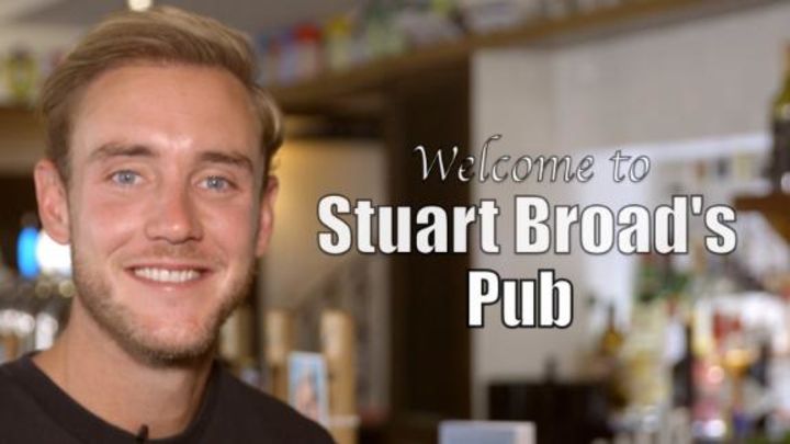 Inside Stuart Broad's pub