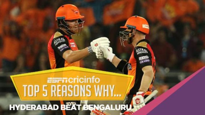 Five reasons why Sunrisers beat Royal Challengers