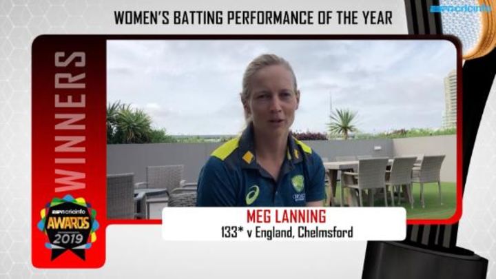 Women's batting performance of the year: Meg Lanning, 133* v England