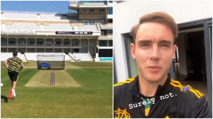 Stuart Broad enjoys first day back at Trent Bridge