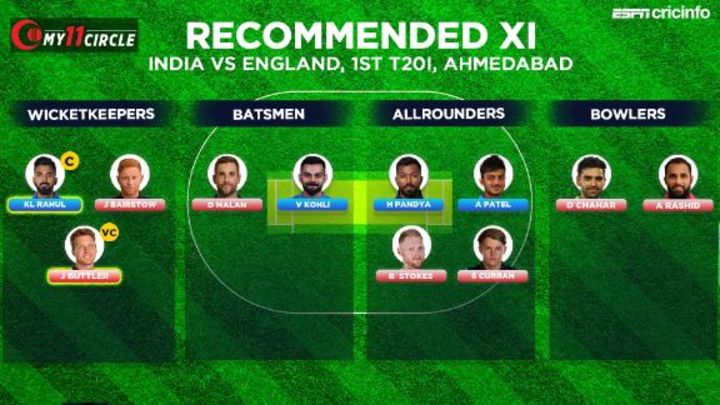 Go with KL Rahul and Jos Buttler as your captain and vice-captain