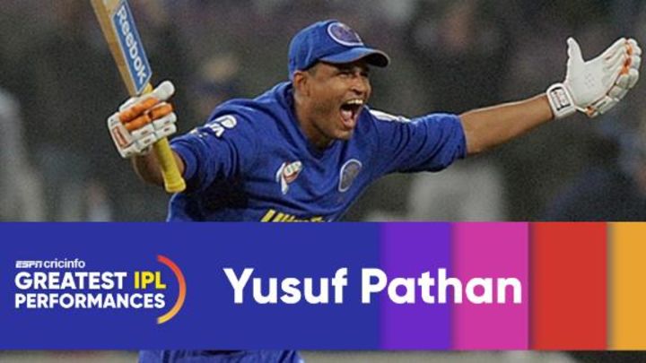 Greatest IPL performances: Yusuf Pathan's 3 for 22 and 56 vs CSK, 2008