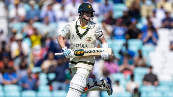 Steven Smith is chuffed at two half-volleys to start his day