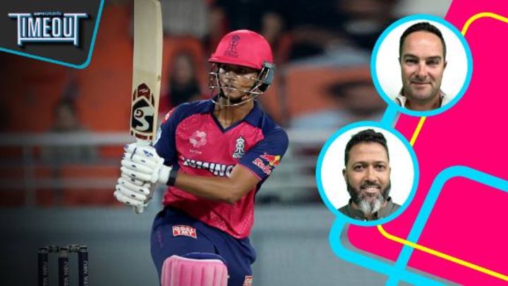 What contained Jaiswal to score a 40-ball fifty?