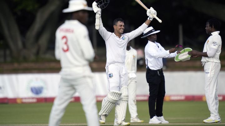 Brathwaite and Chanderpaul tons extend West Indies' grip on another curtailed day