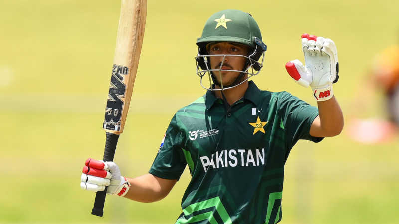 Azan Awais struck a half-century from No. 3, Australia vs Pakistan, Under-19 World Cup 2024, 2nd semi-final, Benoni, February 8, 2024