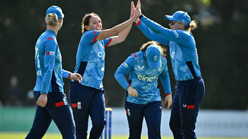 ENG Women beat IRE Women, ENG Women won by 4 wickets (with 91 balls  remaining)