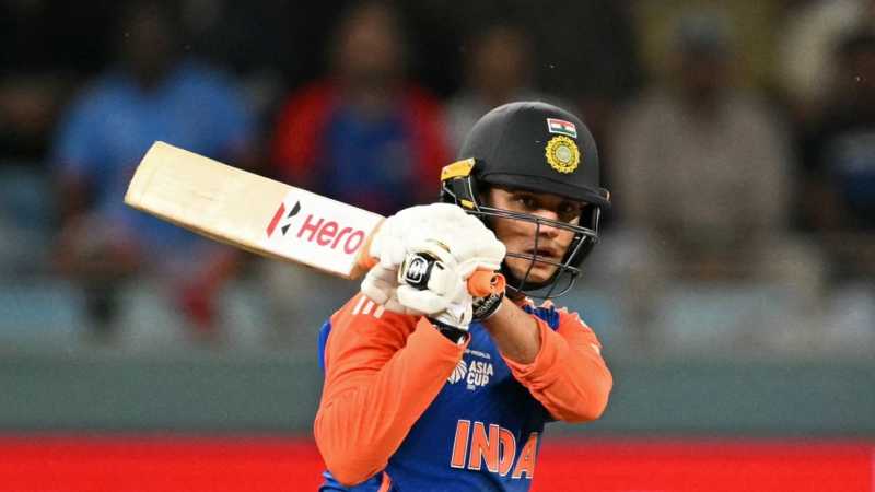 Abhishek Sharma hit three fours and two sixes in the powerplay, India vs Pakistan, Super Fours, Asia Cup, Dubai, September 21, 2025