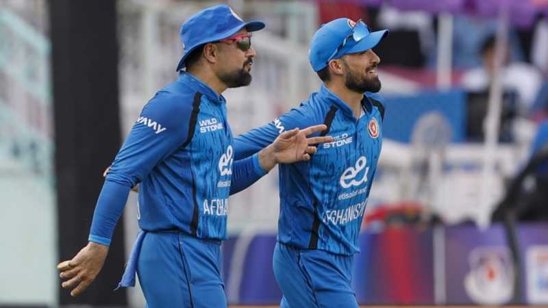 Rashid Khan and Ibrahim Zadran celebrate a wicket, India vs Afghanistan, 2nd ODI, Lucknow, June 17, 2026