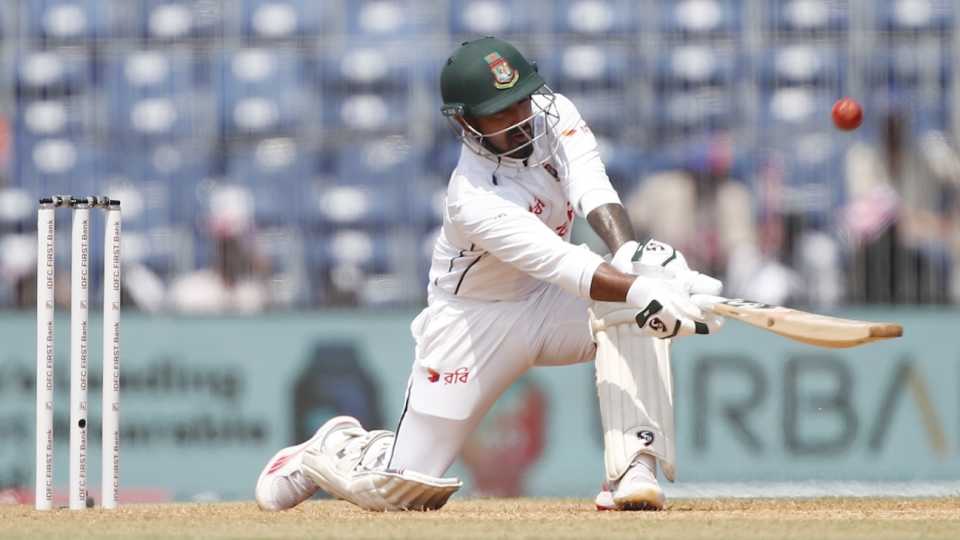 The sweep led to Litton Das' downfall, India vs Bangladesh, 1st Test, day two, Chennai, September 20, 2024