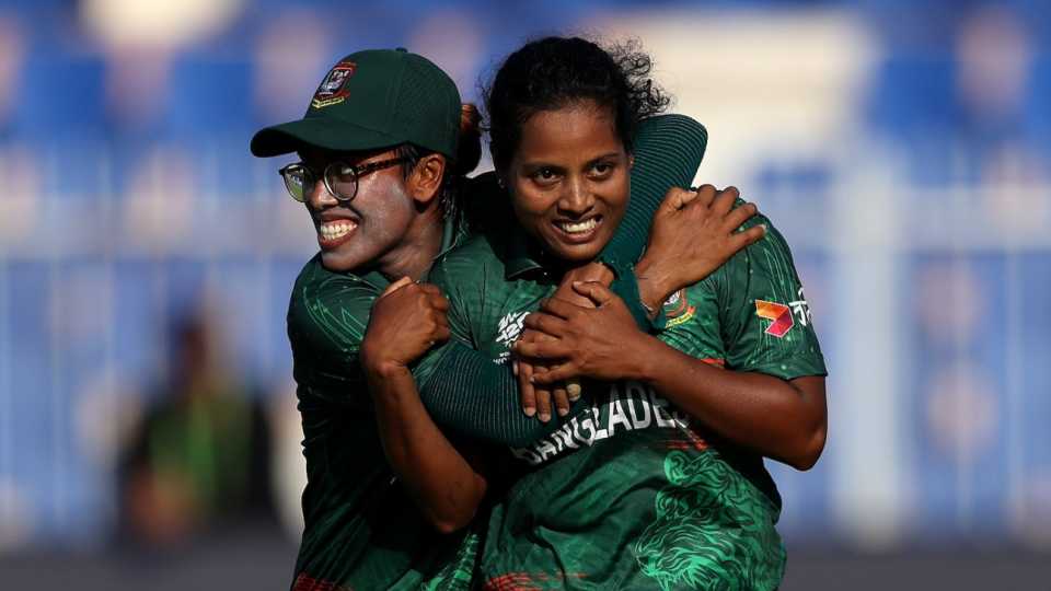 Women s T20 World Cup 2024 25 BAN W vs SCO W 1st Match Group B Match Report October 03 2024 Bowlers come to the party as Bangladesh end ten year wait in Sultana s 100th T20I