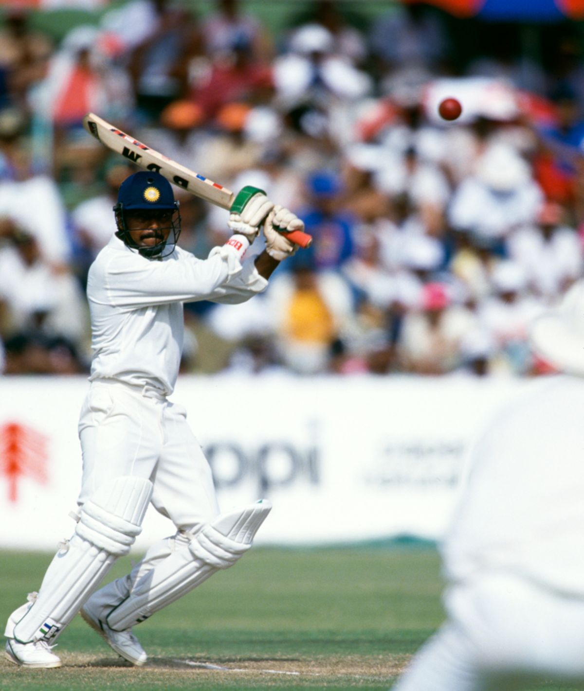 Pravin Amre bats in his debut Test, South Africa v India, 1st Test, Durban, November 14, 1992