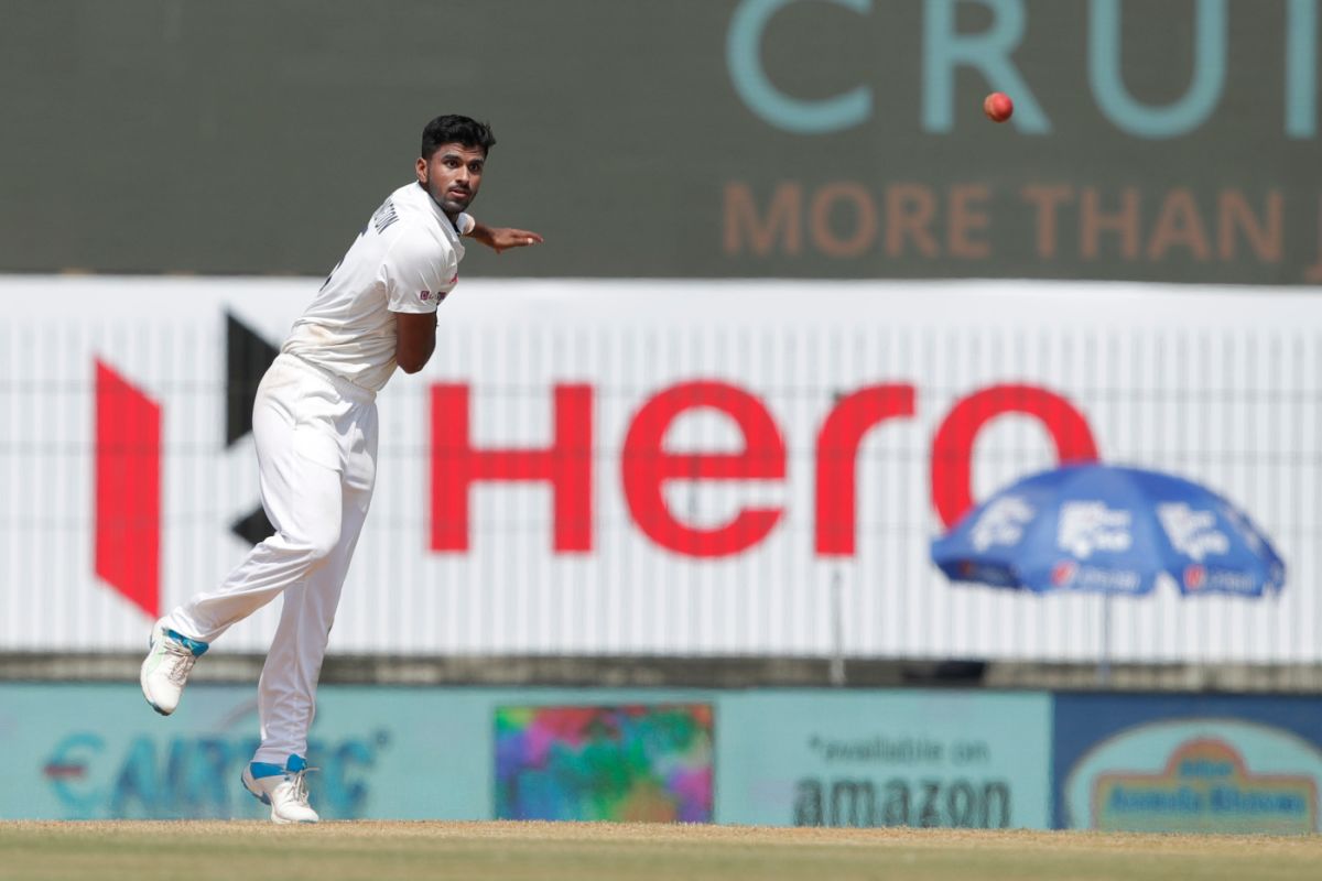Washington Sundar sends one down, India vs England, 1st Test, Chennai, 2nd day, February 6, 2021