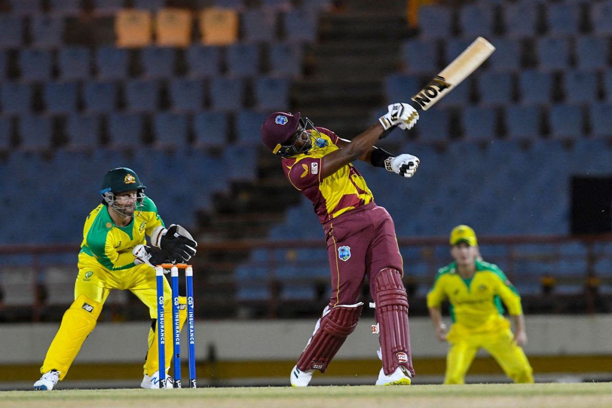 Dwayne Bravo cracks a one-handed six, West Indies vs Australia 2nd T20I, St Lucia, July 10, 2021