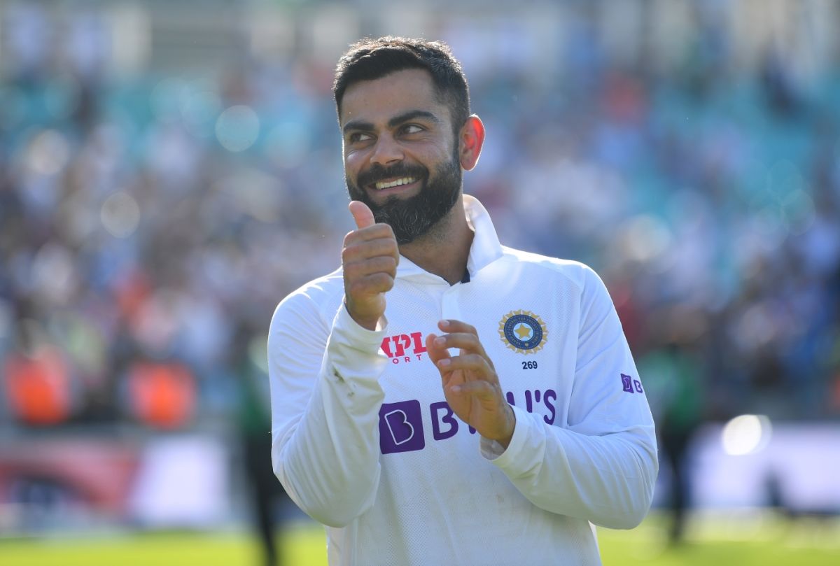 Virat Kohli is all smiles after the Oval Test, England vs India, 4th Test, The Oval, London, 5th day, September 6, 2021