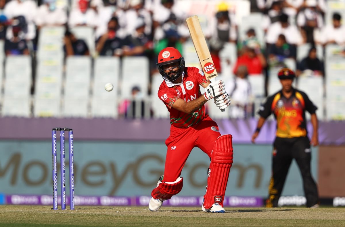 Jatinder Singh hit a rapid half-century, Oman vs Papua New Guinea, T20 World Cup, Muscat, October 17, 2021