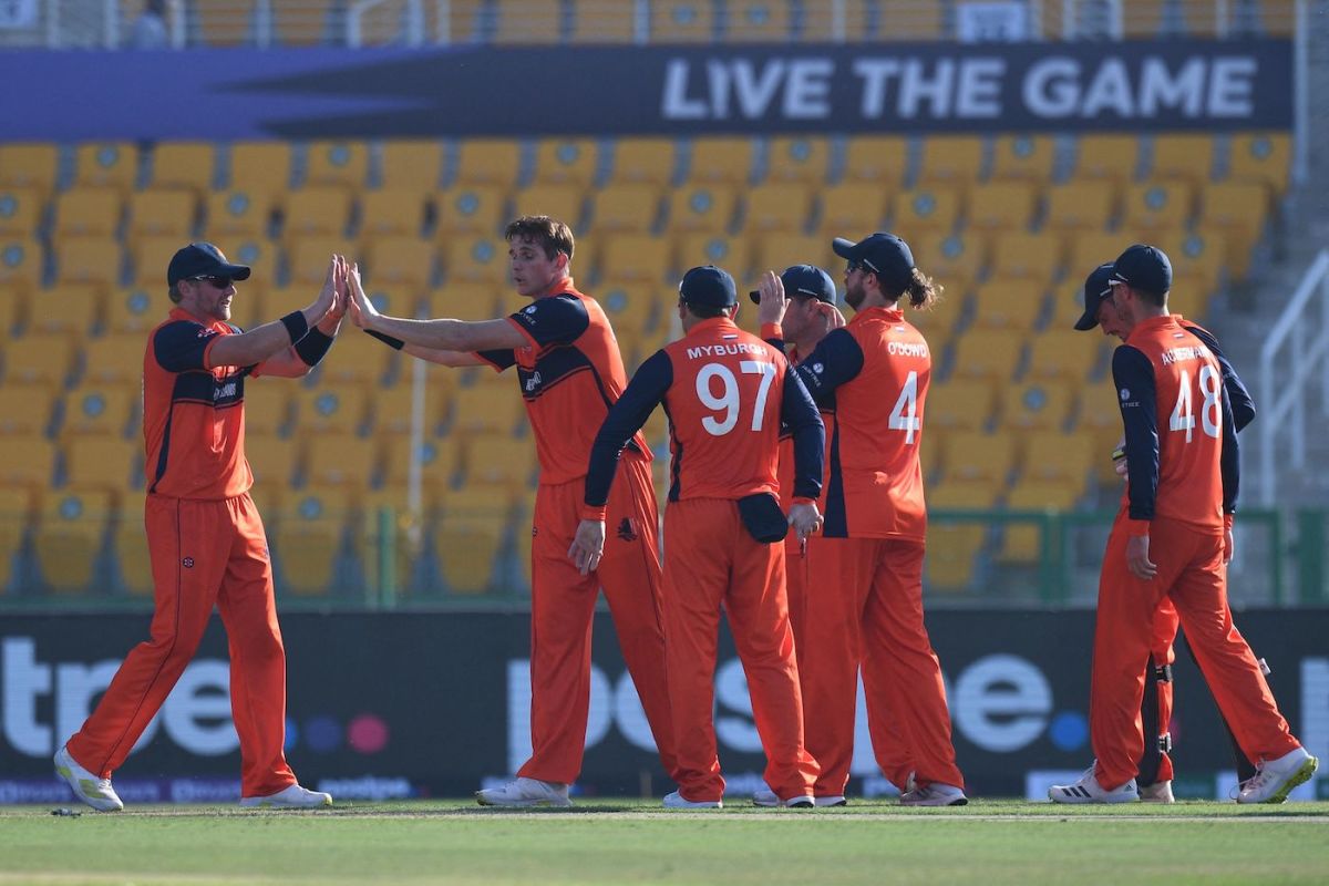 Fred Klaassen broke Namibia's dangerous opening stand, Namibia vs Netherlands, T20 World Cup 2021, Abu Dhabi, October 20, 2021