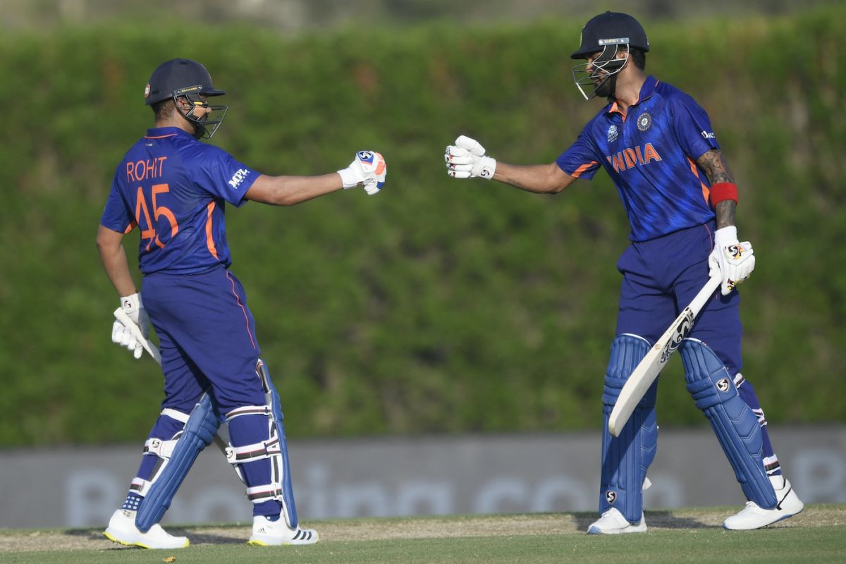 Rohit Sharma and KL Rahul put up 68 for the first wicket, Australia vs India, T20 World Cup warm-ups, Dubai, October 20, 2021
